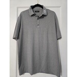 Druids Golf Polo Size XL Heather‎ Grey Polyester Spandex
